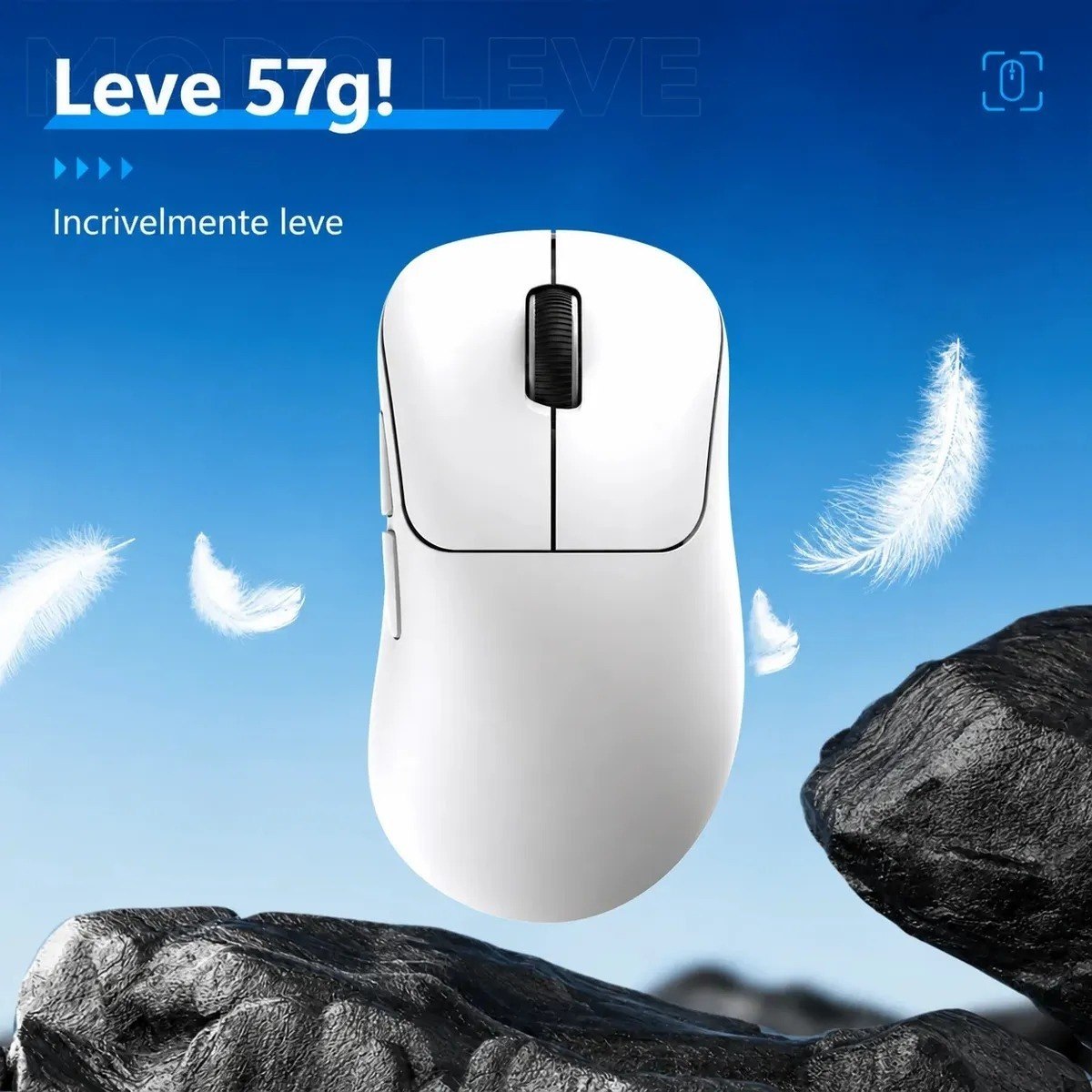 Mouse Gamer Sem Fio Tri Mode Bluetooth 18000dpi Paw3311 500 mAh Fire Phoenix Bk-r6x