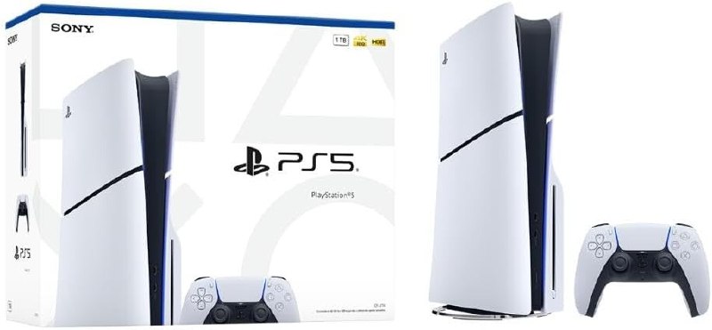 PlayStation 5 Sony Slim 1TB | Disk, 1 Controle, Branco
