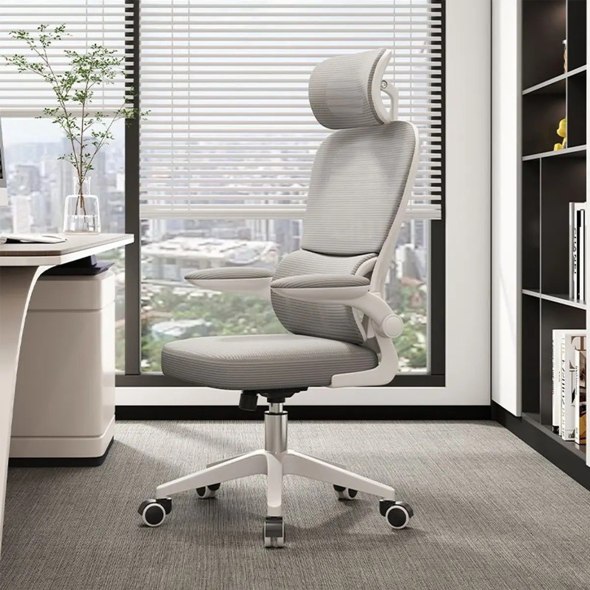 Cadeira Escritório Ergonômica Python Fly Cor Cinza