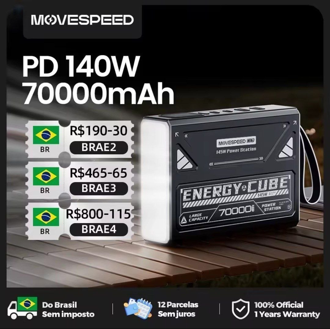 Powerbank Movespeed 140w 70000mAh