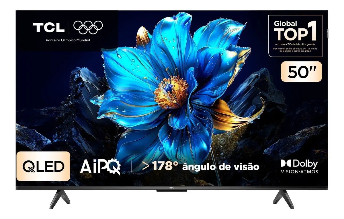 Smart Tv Tcl 50 Polegadas Qled 4k P7k Wifi Bluetooth Google