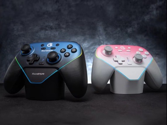 Controle Com Dock e Sem Fio Gamesir SuperNova Hall Effect (ROSA E PRETO)