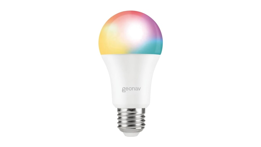 Hi by Geonav Lâmpada Inteligente Led 9W, Wi-Fi, E27, Branco Frio/Quente/RGBW 16 milhões de cores, Dimerizável, Controle no Aplicativo, 810 Lúmens, Bivolt, Compatível com Alexa e Google Assistente