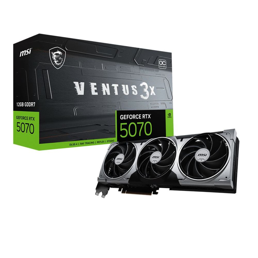 Placa de Vídeo Nvidia Geforce MSI RTX5070 12G Ventus 3x OC GDDR7 912-V532