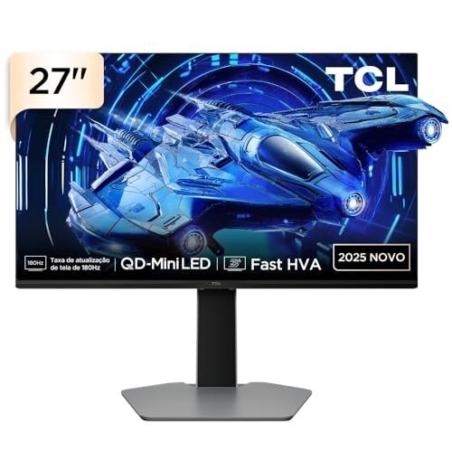 Monitor Gamer Tcl 27 Polegadas QLED Mini LED QHD G64 180Hz 1ms (GtG) Freesync HDR 600 nits 27G64