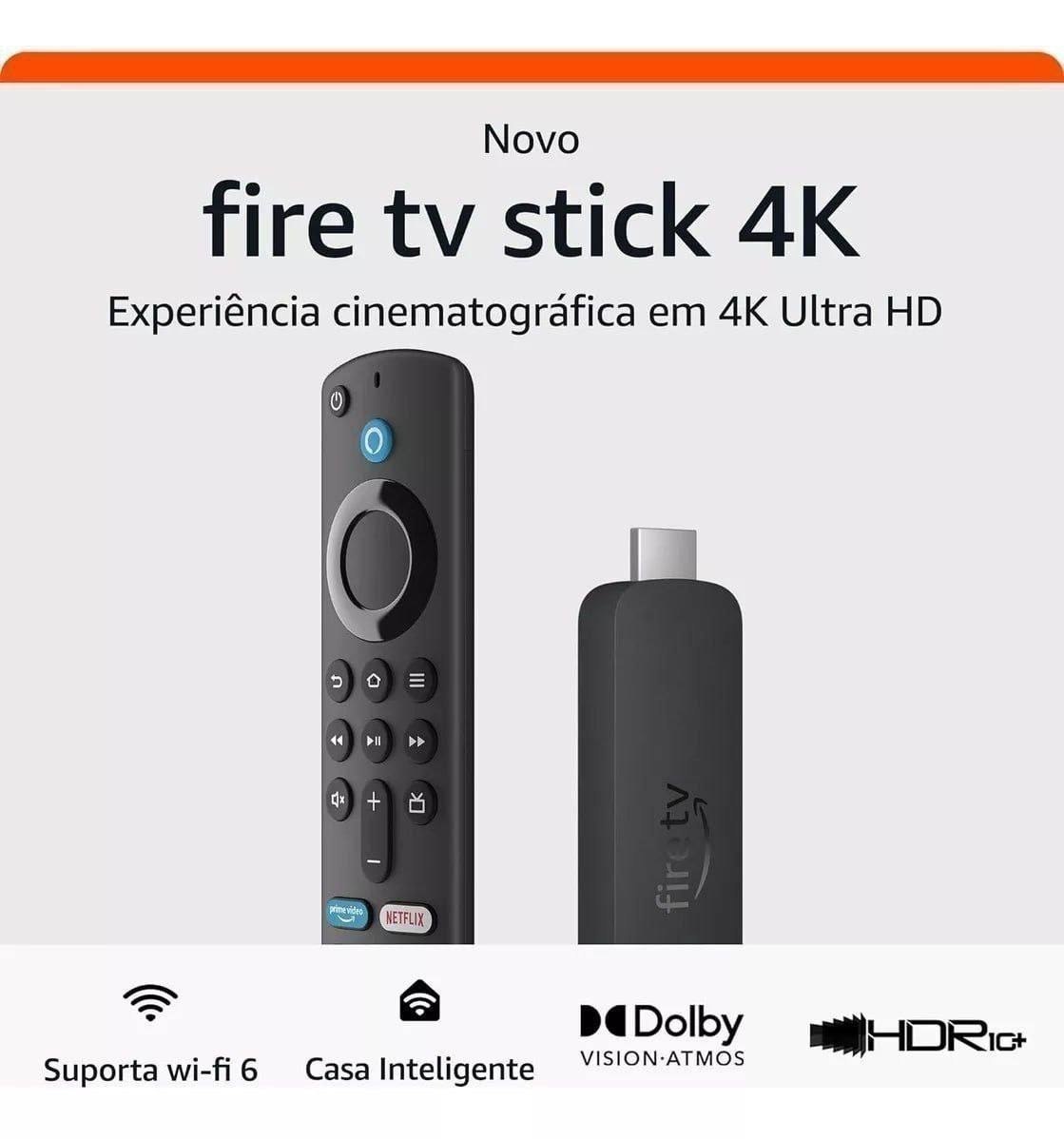 Amazon Fire Stick 4k Segunda Geração Wifi6, Xbox Game Pass e Alexa+