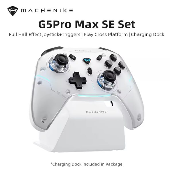 Controle de jogos sem fio Machenike G5Pro Max SE com base de carregamento
