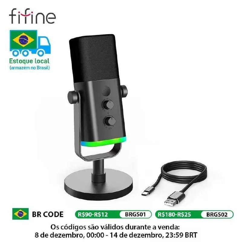 Microfone Dinâmico Fifine AM8