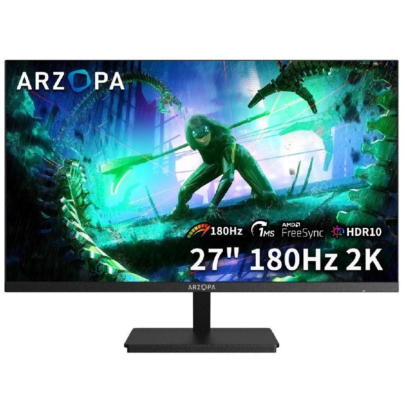Monitor Gamer ARZOPA M1RC, 27" 2K QHD 180Hz IPS, 1ms, 115% sRGB, USB-C, HDMI, Display Port