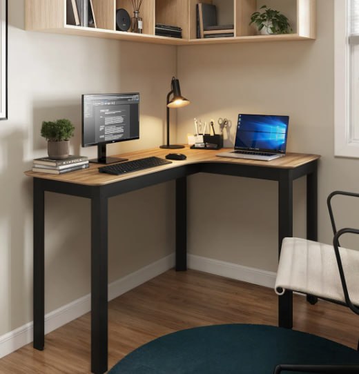 Mesa em L Orgânica Curva 120cm