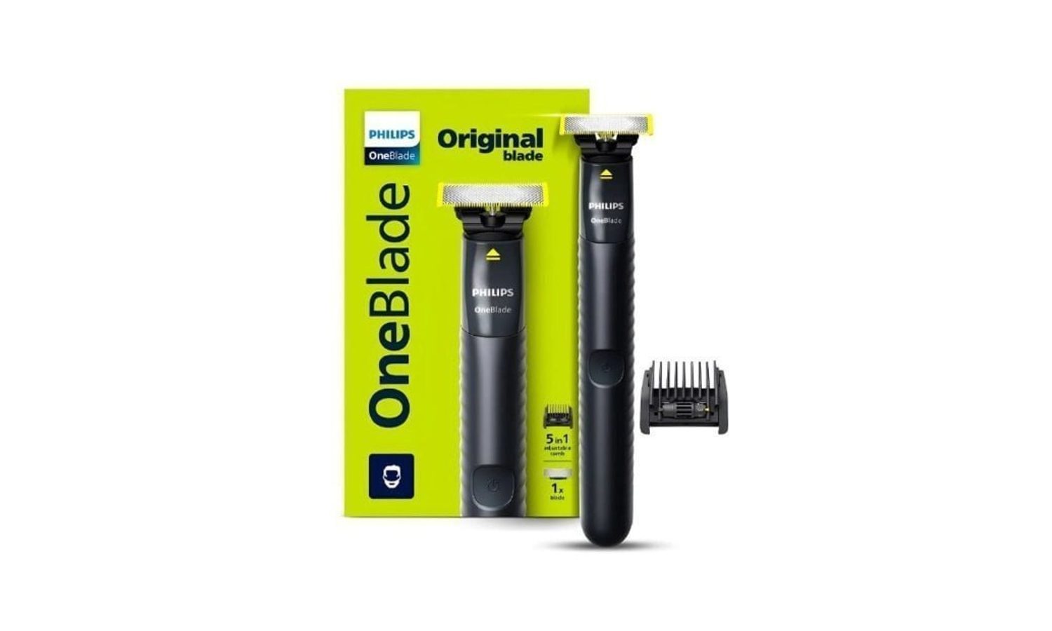 Barbeador e Aparador Elétrico Philips OneBlade com Pente 5 em 1, Sem Fio e À Prova D'Água - QP1425/10