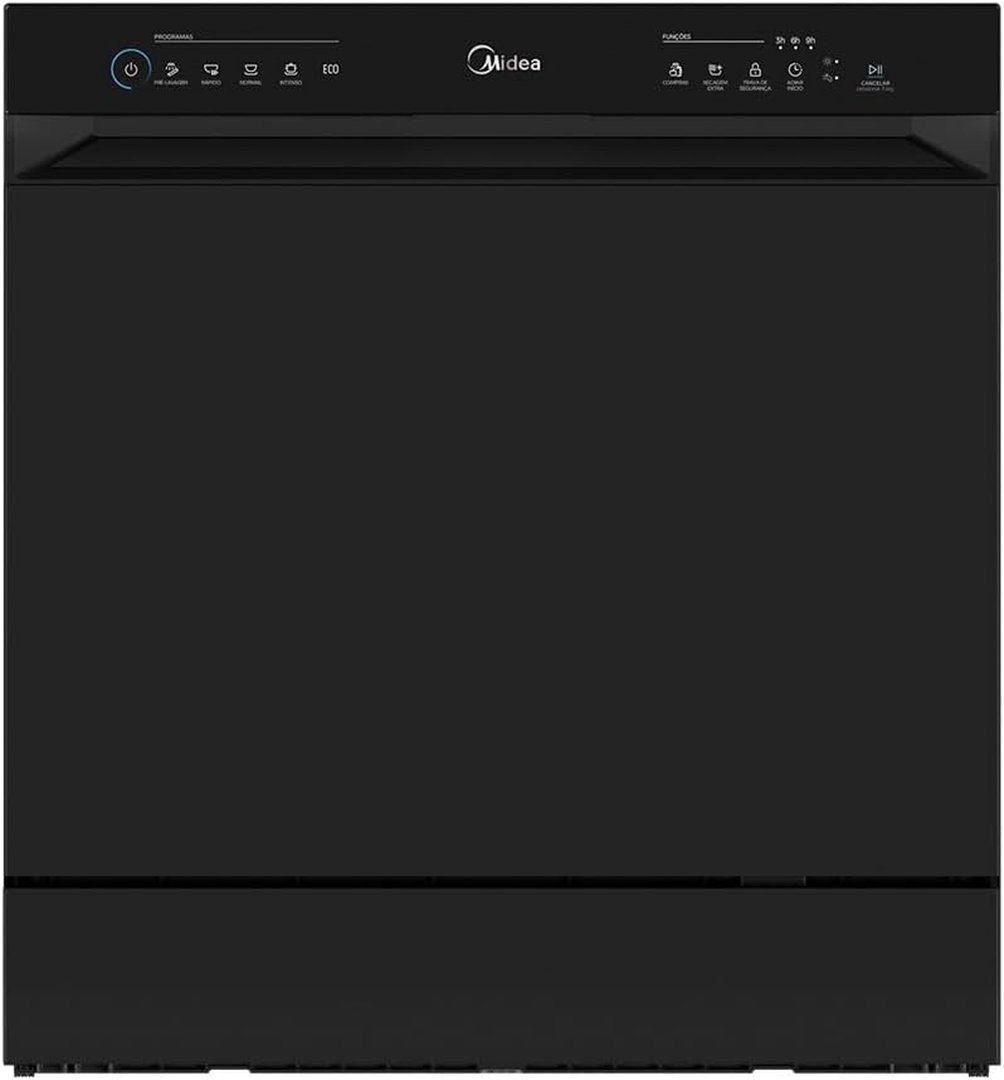 Lava Louças 8 Serviços Preta Touch Plus Midea 220v