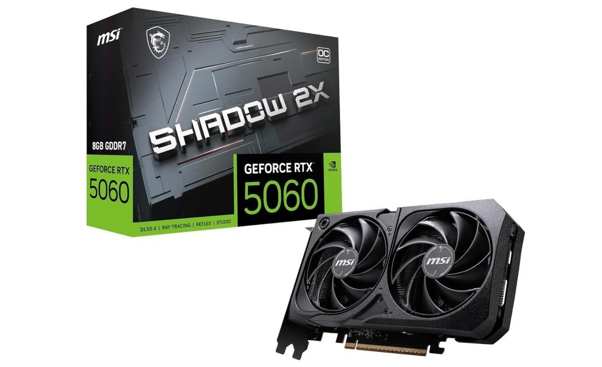 Placa de Video MSI RTX 5060 Shadow 2X OC, 8GB