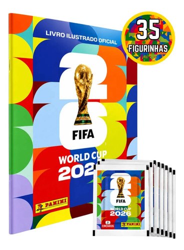 Álbum Figurinhas Oficial Copa Do Mundo 2026 + 35 Figurinhas