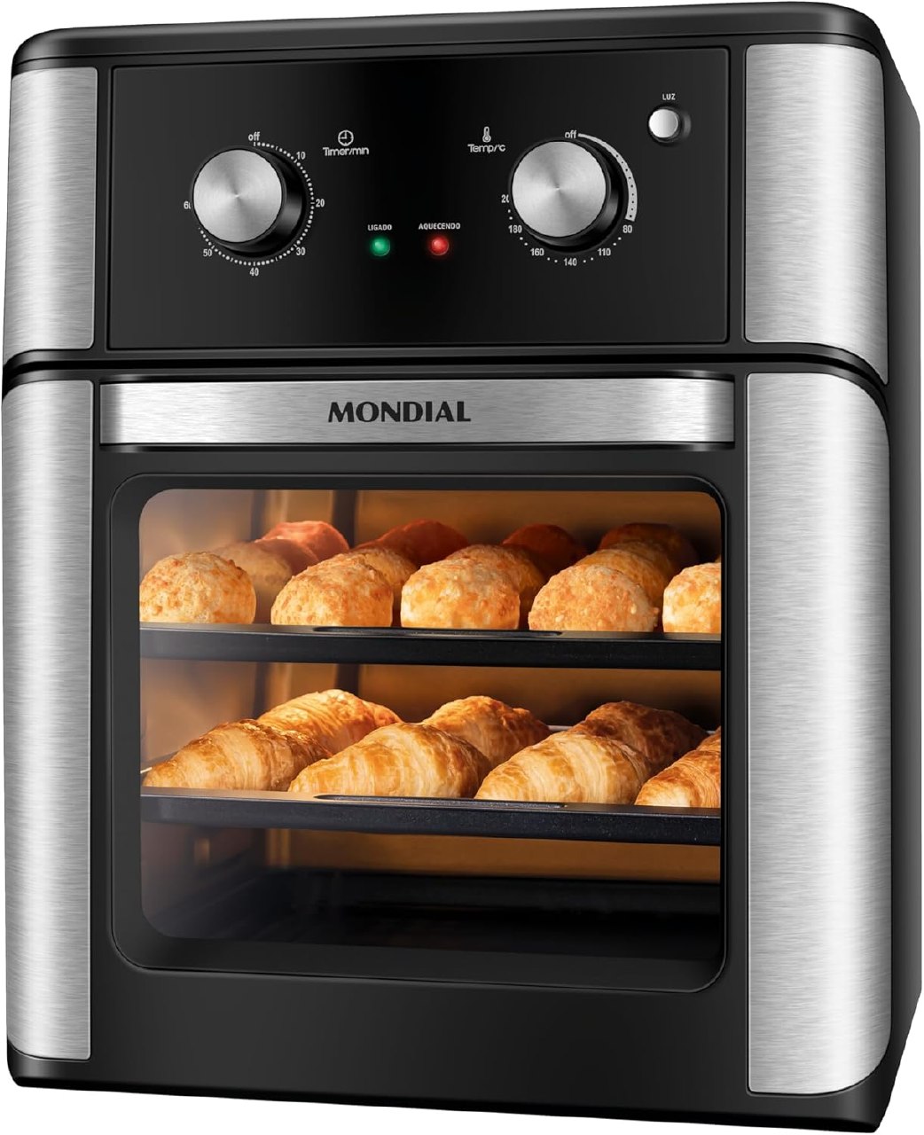 MONDIAL Fritadeira Air Fryer Forno Oven Analógica 12L, Preto, 2000W, 110V