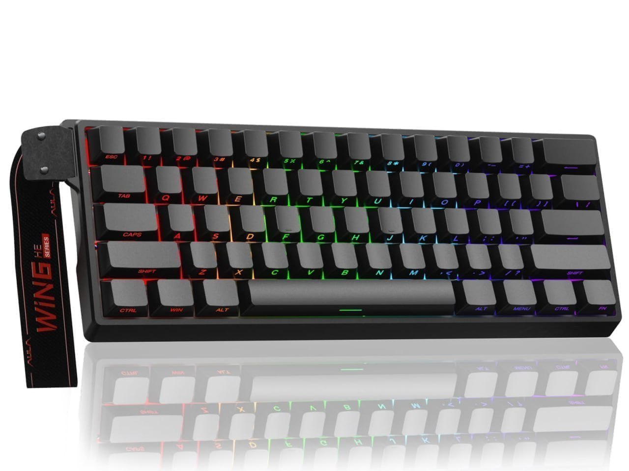 AULA WIN60 Teclado com interruptor magnético Gatilho rápido 8K Retorno RGB Hotswap 60% Teclado para jogos personalizado