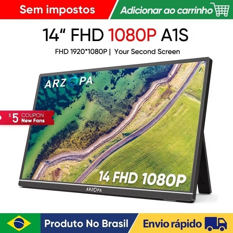 Monitor Portátil Arzopa 14.0" A1S (1080P)
