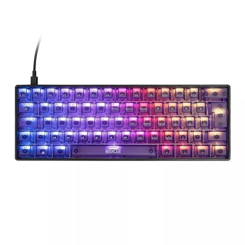 Teclado Magnetico Mancer Amethyst, RGB, Preto e Roxo