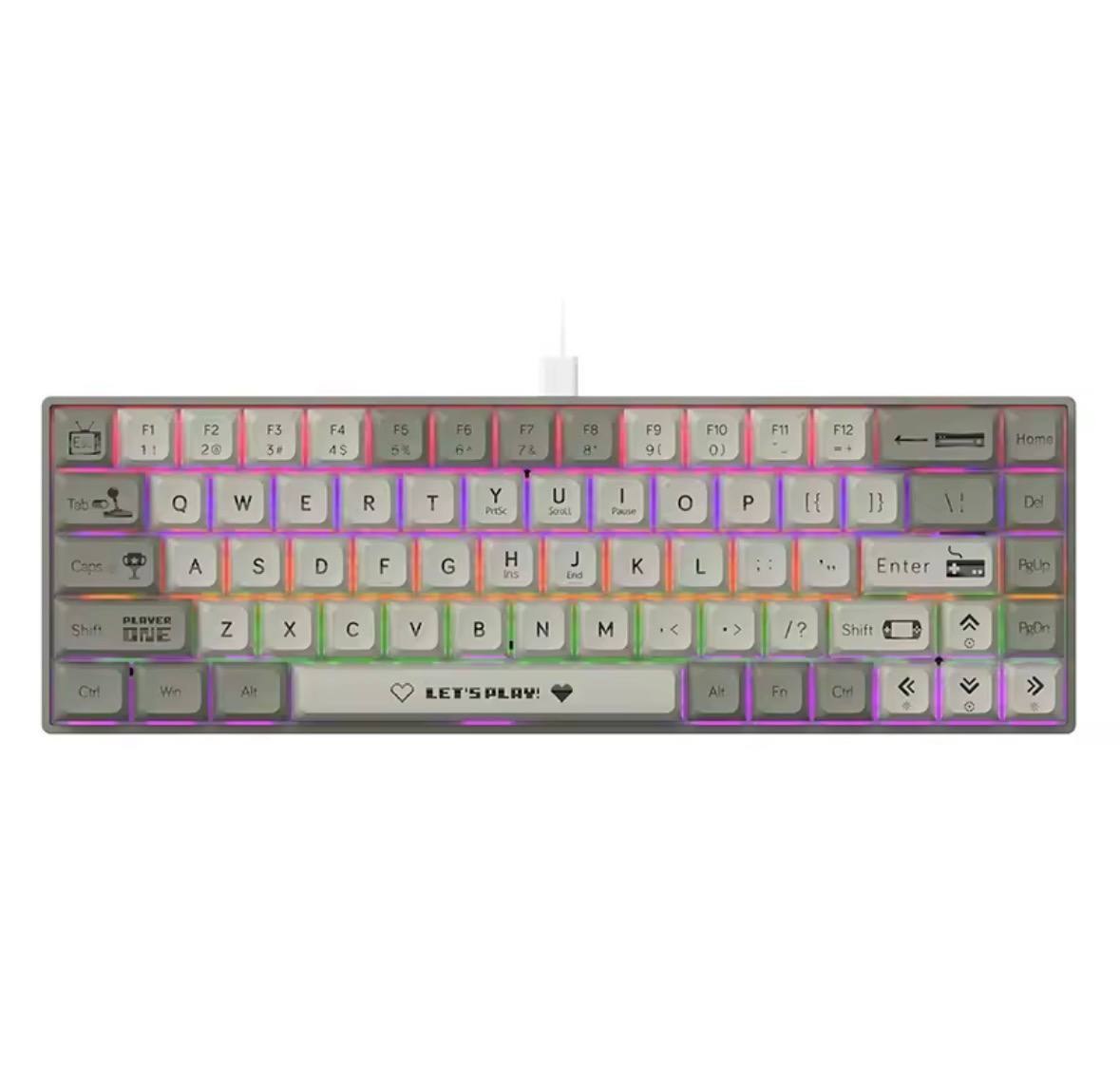 Teclado Mecânico Ajazz AK680 RGB WIRED, Hot-Swap