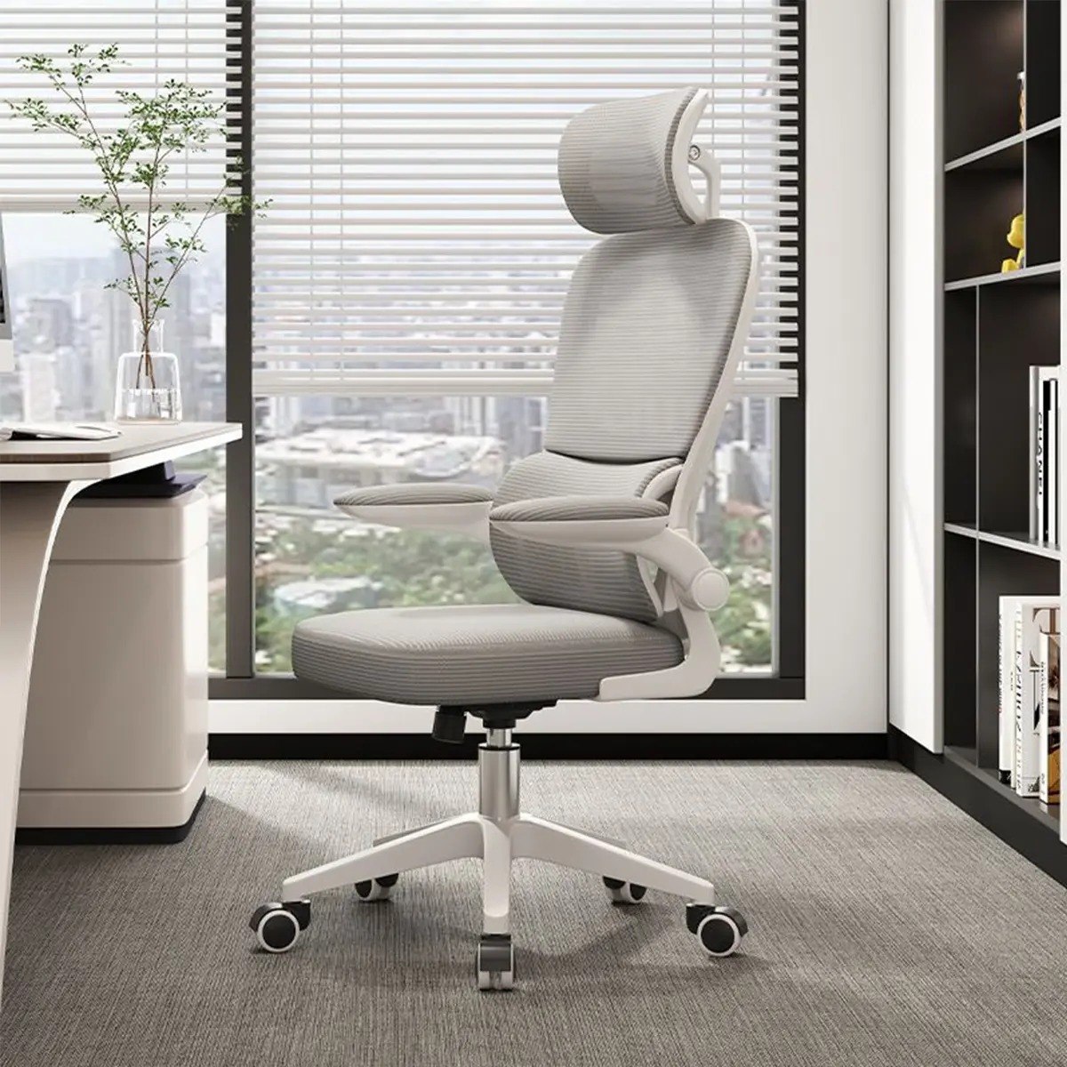 Cadeira Escritório Ergonômica Python Fly Cor Cinza