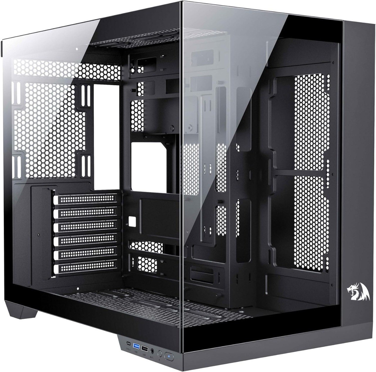 Gabinete Gamer Redragon Wideload Pro - Mid Tower, USB 3.0+2.0, Aquário, Vidro Panorâmico Sem fans