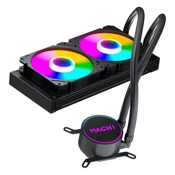 Water Cooler MACH1 Logic, RGB, 240mm, AMD e Intel, Preto