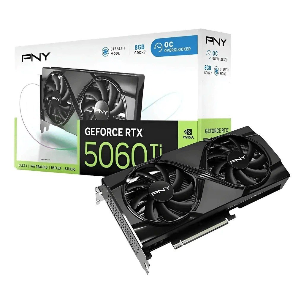 Placa de Vídeo Pny GeForce Rtx 5060 Ti Oc 8Gb Gddr7 Dlss 4