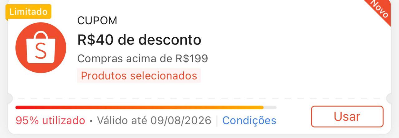 VOLTANDO CUPOM SHOPEE