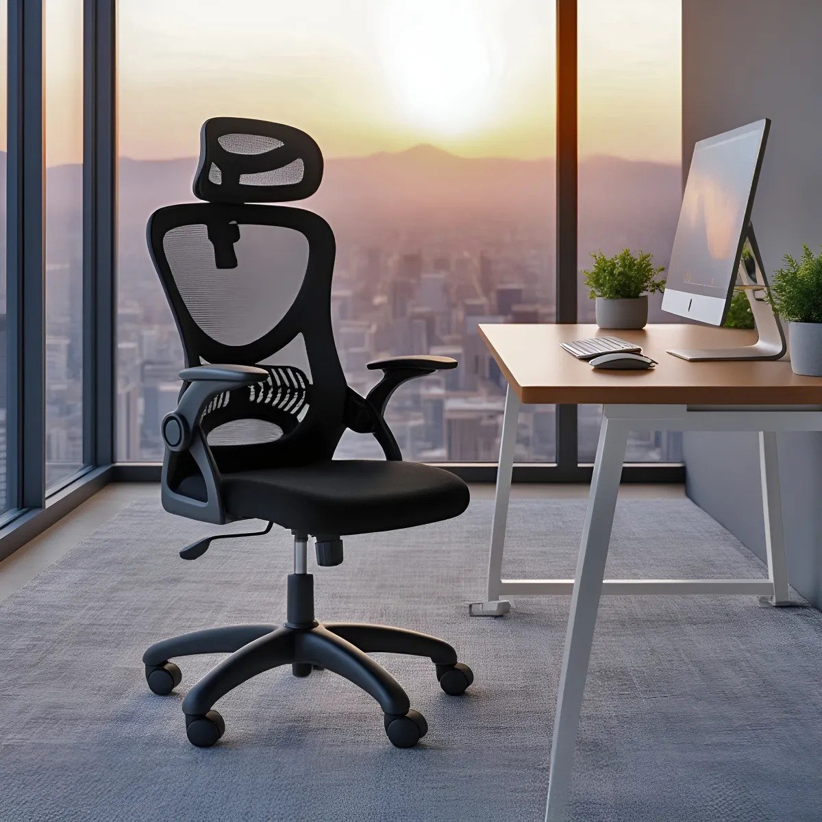 Cadeira De Escritório Columbus Presidente Ergonomica Mesh