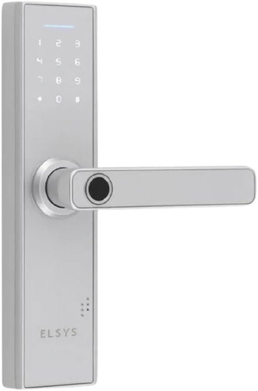 Fechadura Digital de Embutir com Biometria Elsys, Prata | ESF-DE2000B, Abertura via Biometria e Senha Numérica