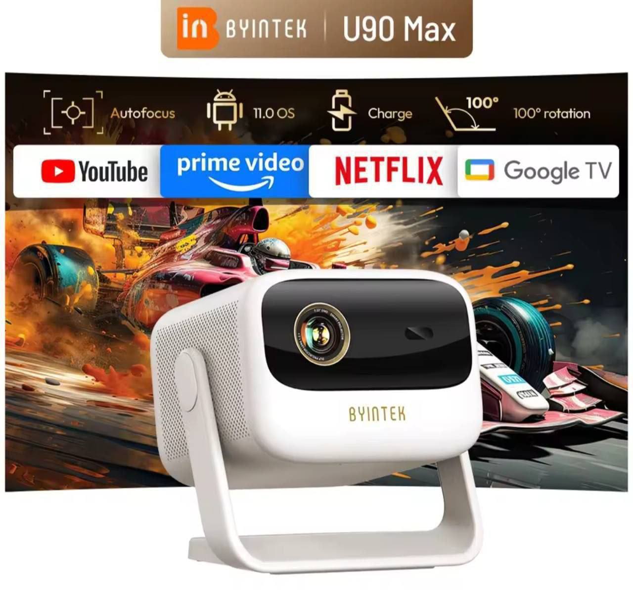 BYINTEK U90 MAX COM GOOGLE TV e BATERIA INTERNA