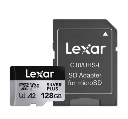 Cartão micro sd profissional lexar original, prata plus microsdxc 256gb 128gb 64gb v30 a2 leitura 205 mb/s cartão de...