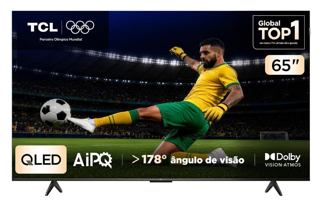 Smart TV TCL 65 Polegadas QLED 4K P7K | 65P7K, Google TV, WiFi, Bluetooth, HDR10+, Dolby Vision, Dolby Atmos