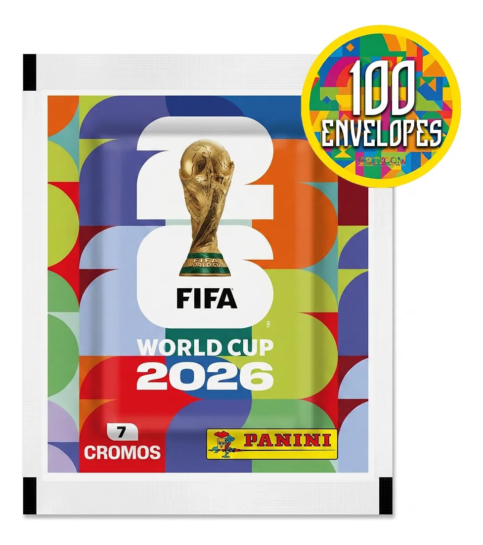 Kit 700 Figurinhas, 100 Envelopes Copa Do Mundo 2026 Panini Oficial