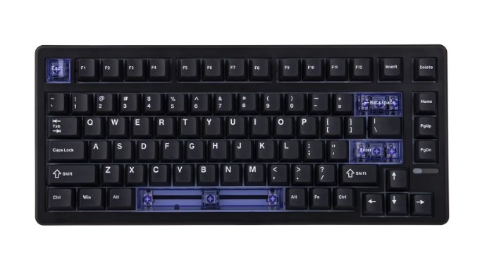 Epomaker he80 75% eua qwerty layout hot-swap junta cremosa com fio efeito hall teclado mecânico magnético dks socd para