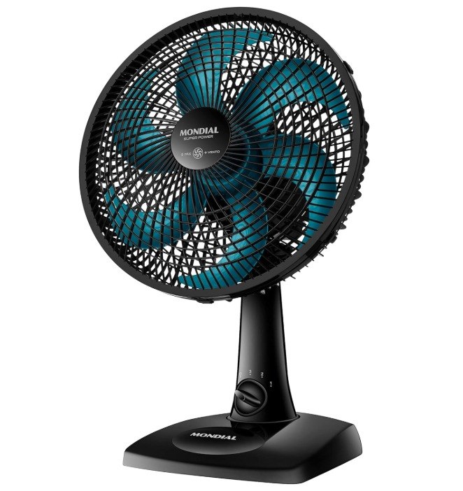 Ventilador de Mesa Mondial, 220V, 30cm | 6 pás, Super Power, VSP-30-AP