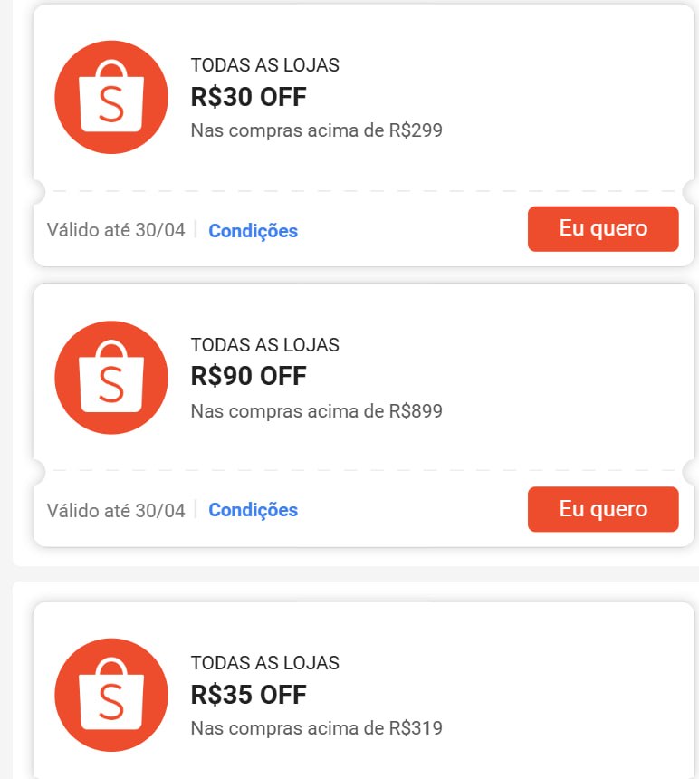 NOVO CUPOM SHOPEE - NOVOS CUPONS LIBERADOS PRA COLETAR!