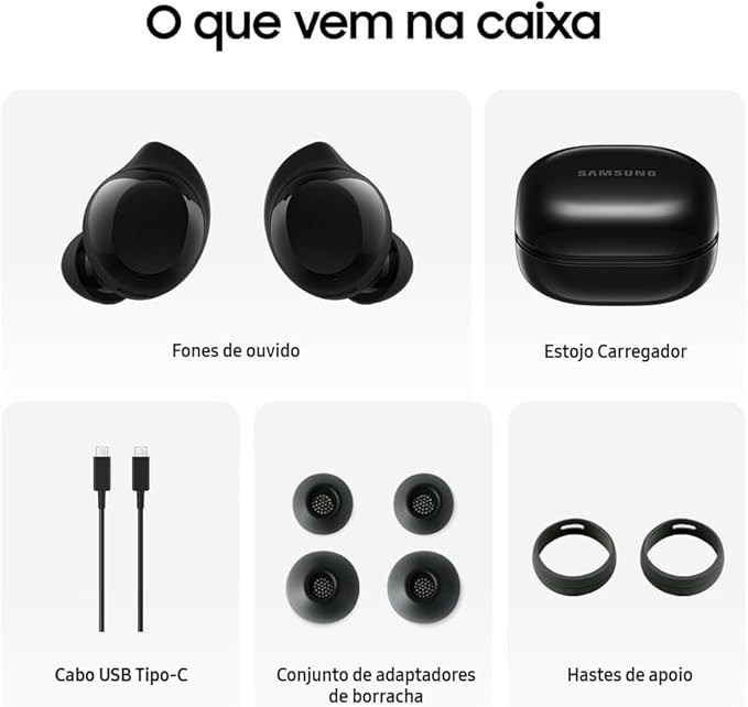 Fone de Ouvido Samsung Galaxy Buds Core, sem fio | cancelamento de ruído, interprete inteligente