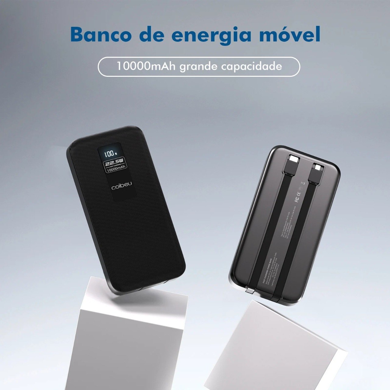 Powerbank Powerbank 10000mah Powerbak Power Bank Portátil Bateria Portátil Pilhas Recarregáveis Coibeu