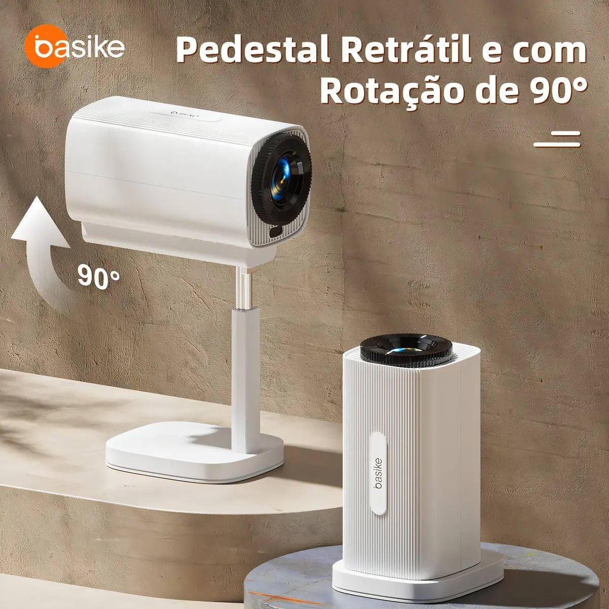 Projetor Smart Basike Ba-TY213 4K Full HD 1080p, 12.000 Lumens