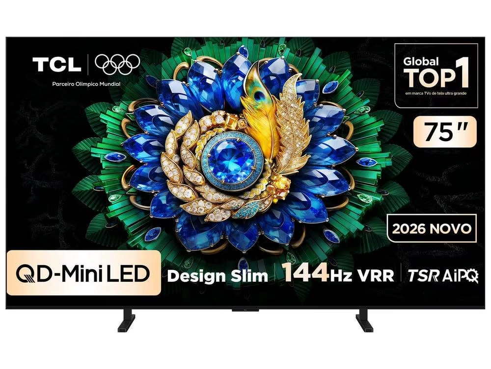 Smart TV 85" TCL 4K UHD Mini LED 75A400M Google TV 2026