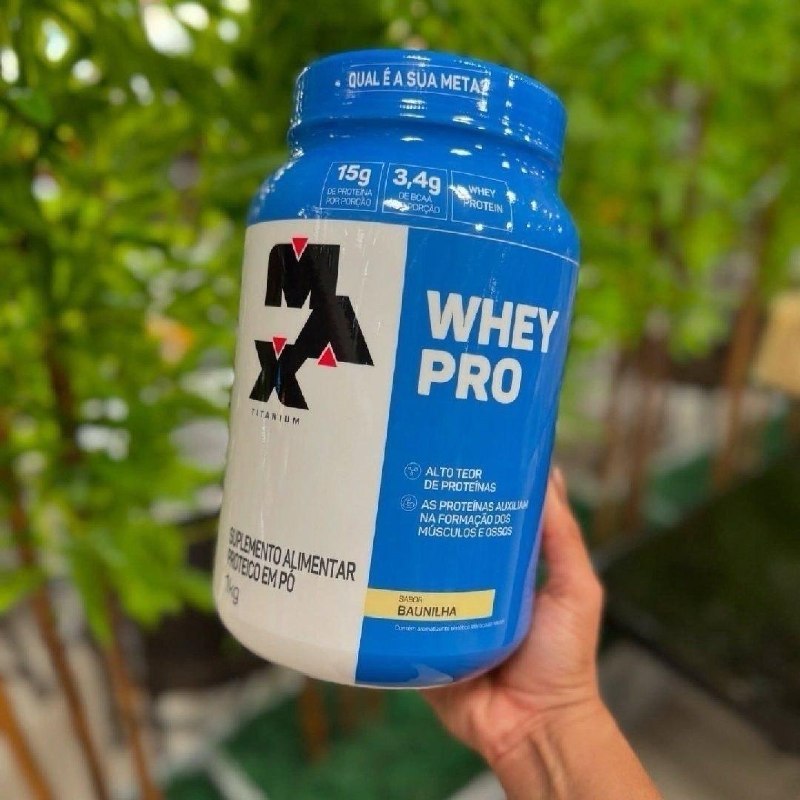 Whey Protein 1kg Whey Pro Max Titanium Sabor Baunilha