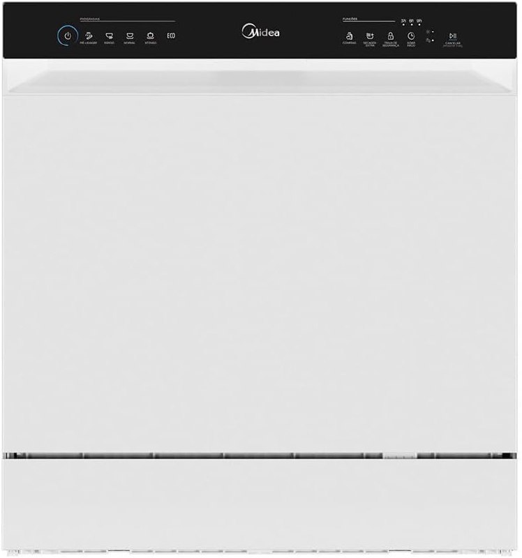 Lava Louças Midea 8 Serviços, Branco | Touch Plus, 127V