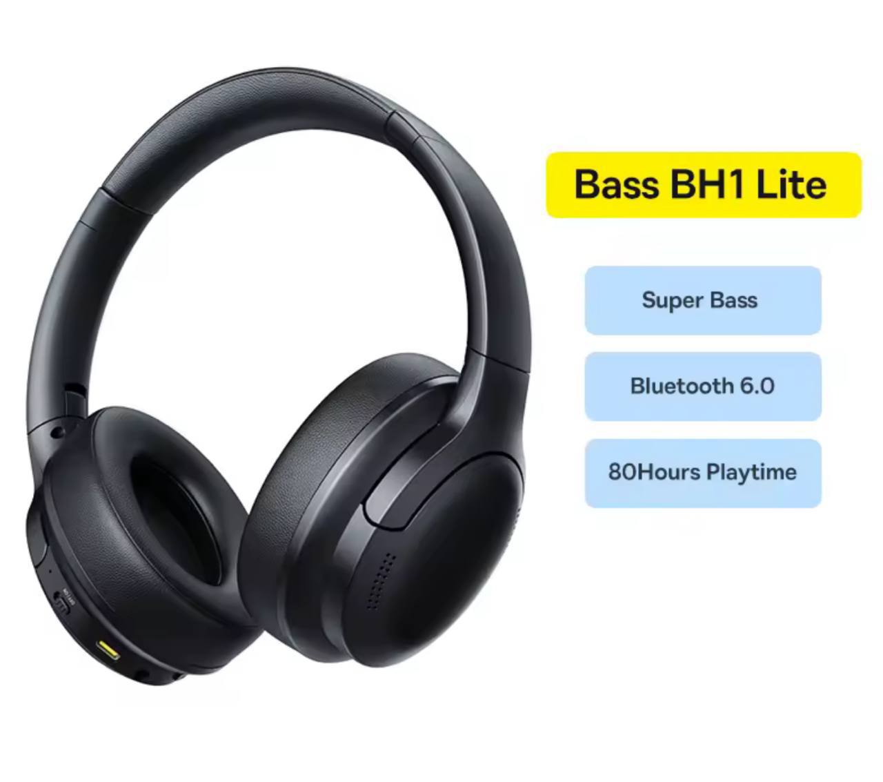 HEADPHONE BASEUS BASS BH1 LITE - driver 40mm dobrável sobre a orelha 70h