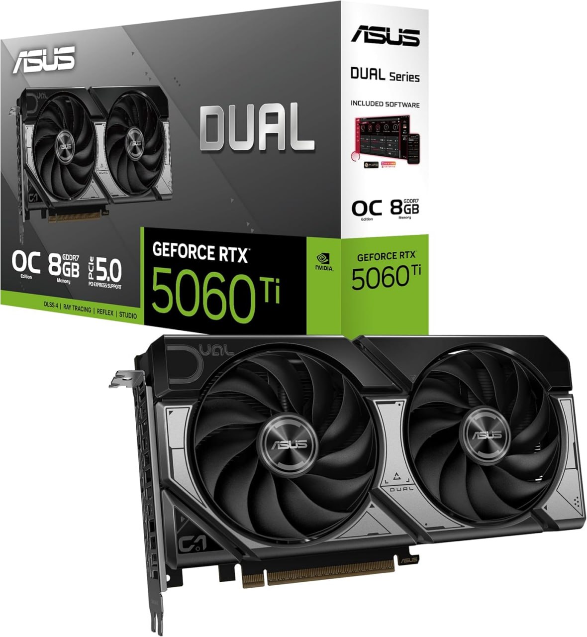 Placa de video NVIDIA GeForce ASUS DUAL-RTX 5060 Ti, 8GB GDDR7, 128 bits, OpenGL 4.6