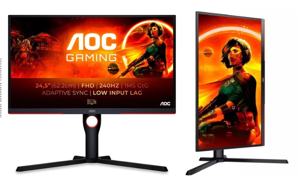 Monitor Gamer AOC Destiny 240Hz 24,5" FHD IPS