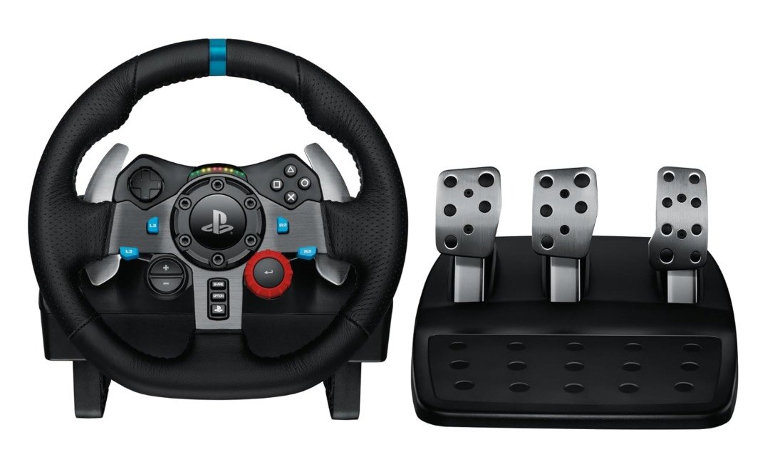 Volante e Pedais Logitech G29 Driving Force com Force Feedback para PS5, PS4, PS3 e PC
