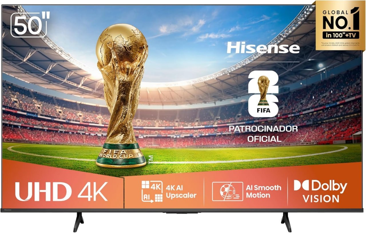 Hisense Smart TV 4K 50" Polegadas 50A6NV com Dolby Vision