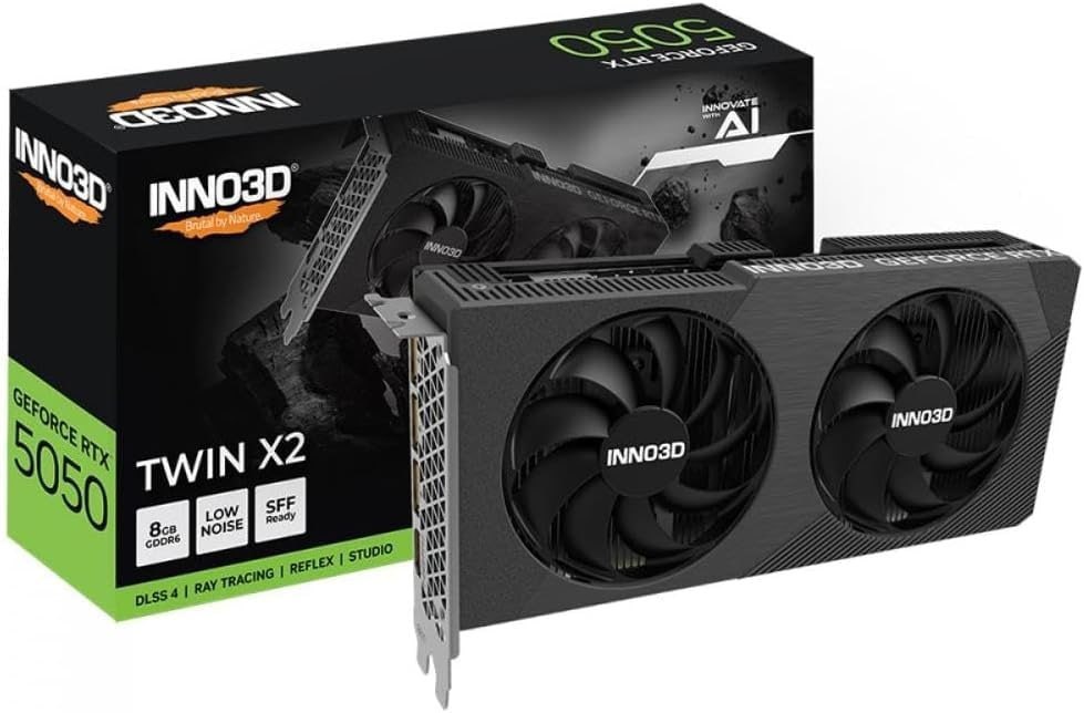 RTX 5050 INNO3D Placa gráfica GeForce Twin X2 8GB GDDR6