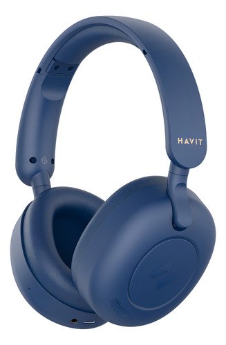 Headphone Havit H655bt Cancelamento de Ruido Hibrido Bluetooth 5.3 Multiponto Cor Azul